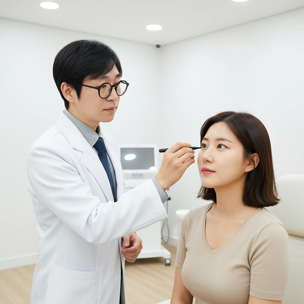 Double eyelid crease line consultation