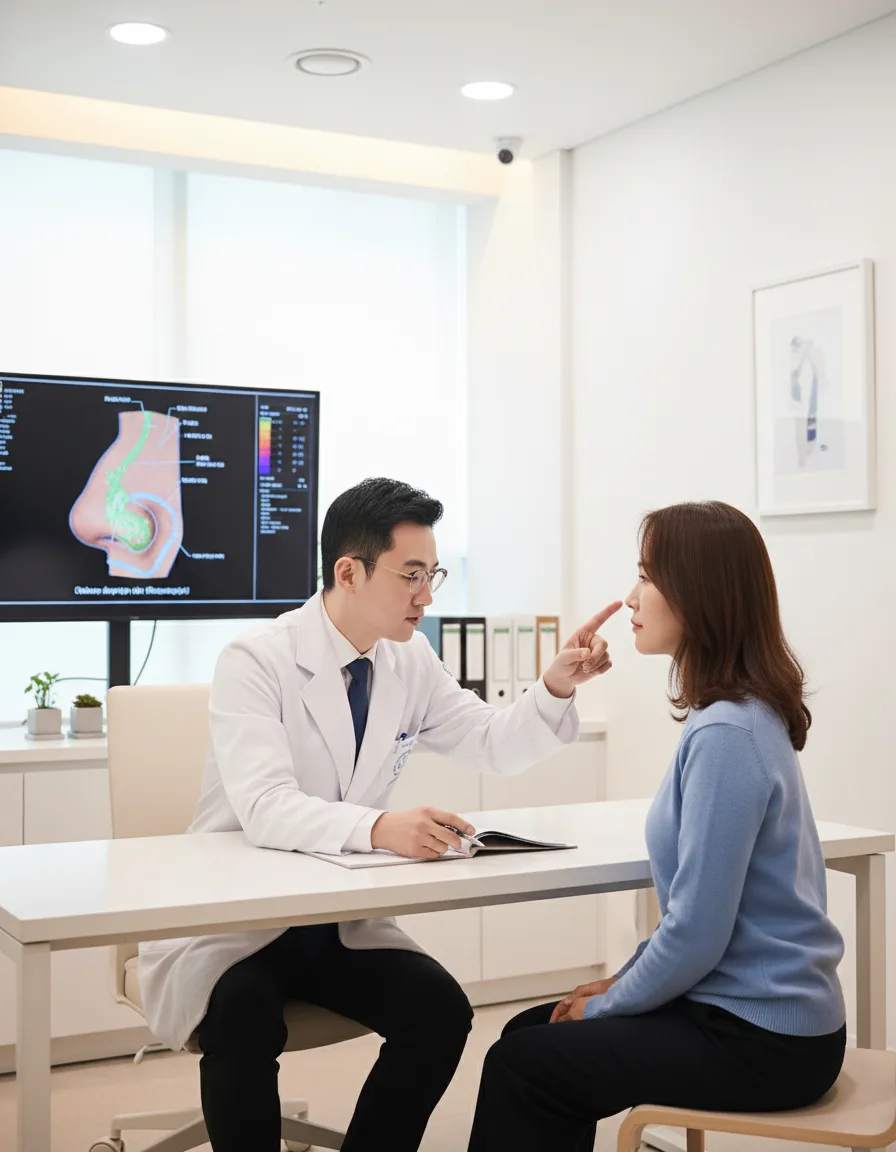 Rhinoplasty consultation